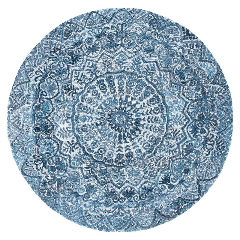 Drane Hand Tufted Performance Oriental Rug, Round 8'