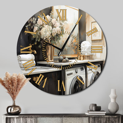 Laundry Room Art Deco II - Horloge murale