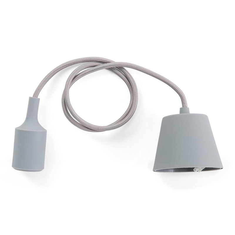 1 - Light Bulb Pendant, Grey