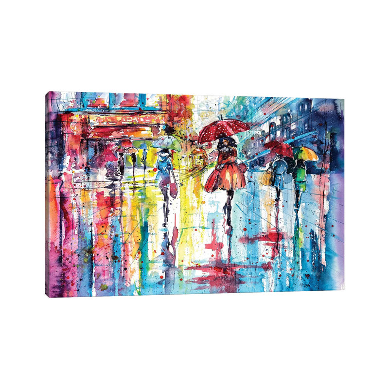 Colorful Autumn by Anna Brigitta Kovacs - Painting on Canvas, 45.72cm H x 66.04cm W x 3.81cm D, Wrapped Canvas