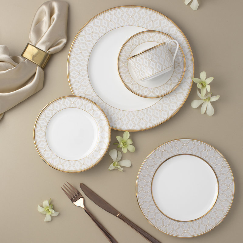 Noritake Noble Pearl 5-Piece Place Setting, Service for 1