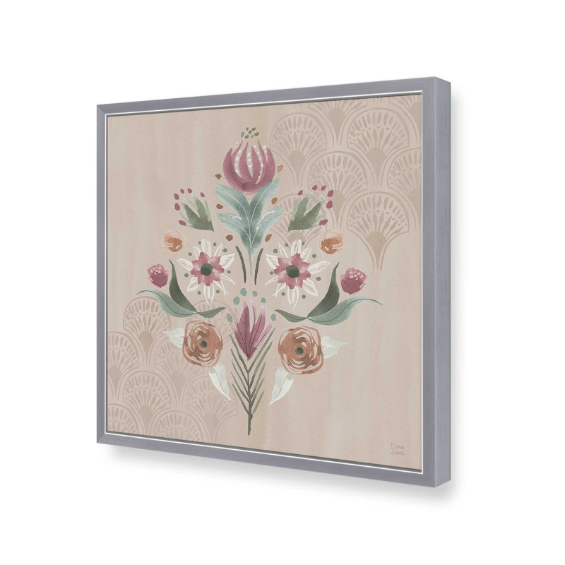 «Impressions III» par Dina June, reproduction d'art, Argent argent, H 30 po x l 30 po