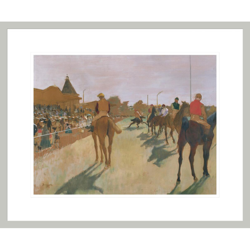 «The Parade or Race Horses in the Stands» par Edgar Degas, impression giclée encadrée, H 17,75 po x l 21,49 po