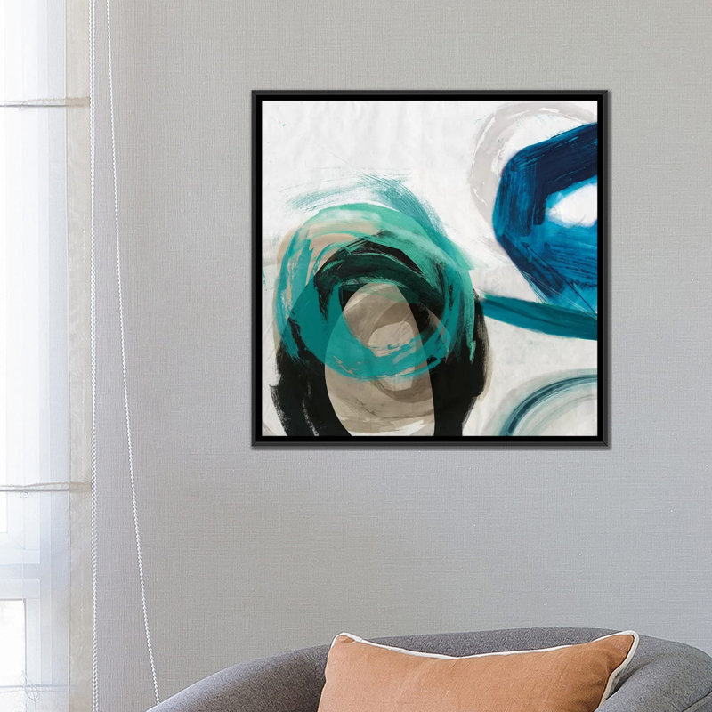 « play i », impression sur toile, H 18 po x l 18 po x P 1,5 po, Toile avec cadre noir, Pas de tapis