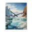 Horloge murale moderne paysage glacier blanc-99632733