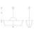 Pulito 6-Light Polished Nickel Island Pendant with Cream Linen Shade