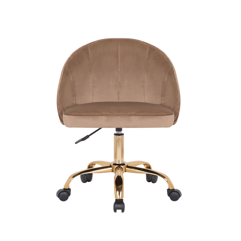 Lainey Velvet Task Chair, Champagne