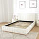 Galligan Queen Size Platform Bed Frame Boucle Upholstered Headboard and Wooden Slats Support,No Box Spring Needed