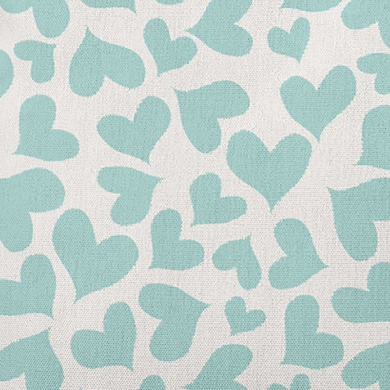 Housse et insert de coussin carré en polyester , 16 po x 16 po, Motif ondulé / bleu