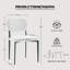 Sherpa Fabric Upholstered Dining chair, Side Chair With Backrest For Dining Room,Kitchen,Living Room,White-998846945