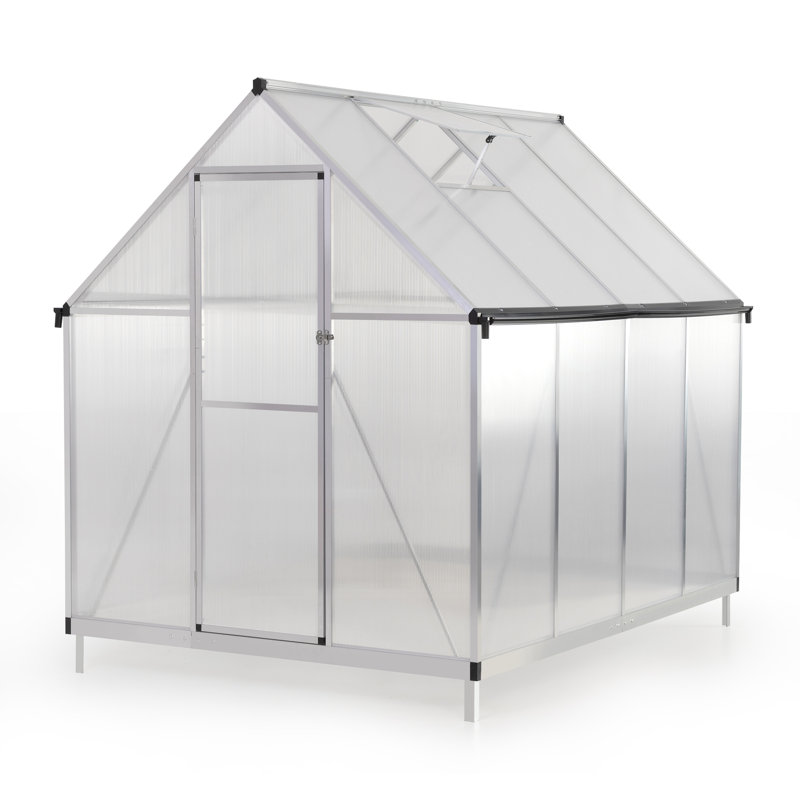 Serre en polycarbonate, H 68,9 po x l 70,5 po x P 88,5 po, Argent argent