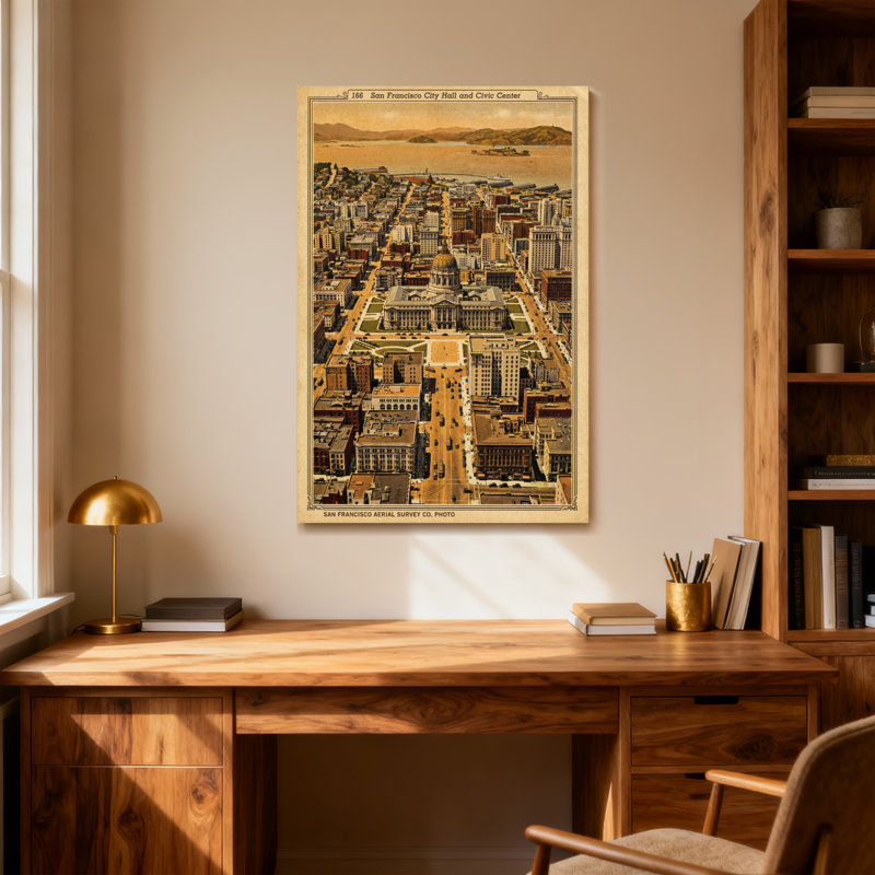 Scénario et paysages urbains Hôtel de ville et centre civique de San Francisco, H 18 po x l 12 po