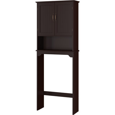 Rangement au-dessus de la toilette avec armoires supérieures et tablettes ouvertes Dharmraj