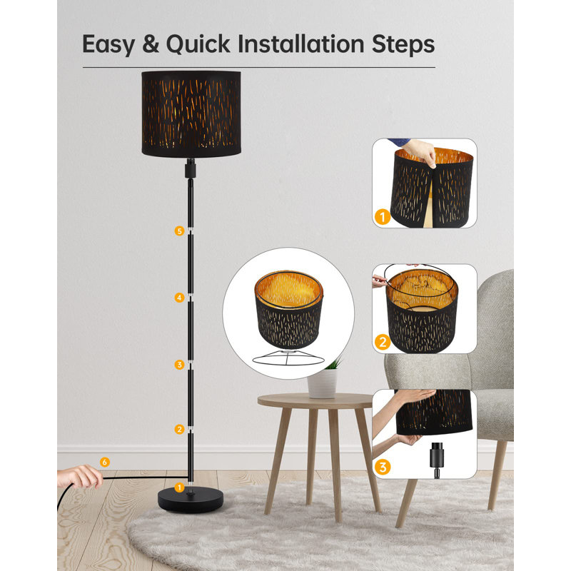 Lampe sur pied traditionnelle 58 po Drost