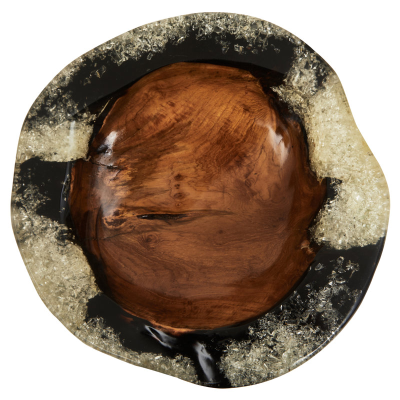 Solid Wood Decorative Bowl