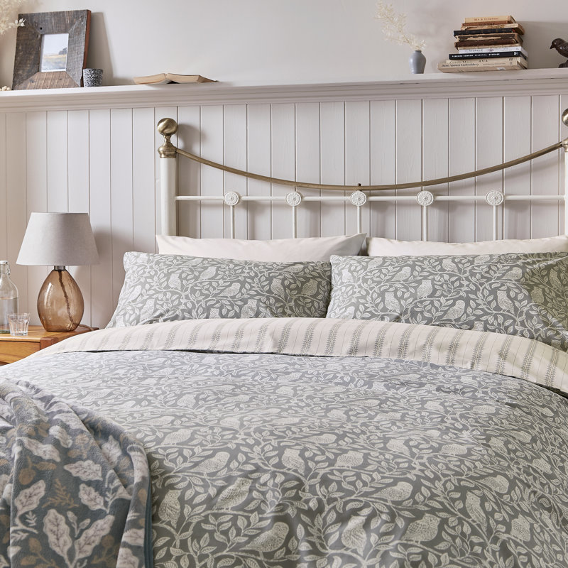 Owls Cotton Duvet Cover Set, Single Duvet Cover Set + 1 Pillowcase