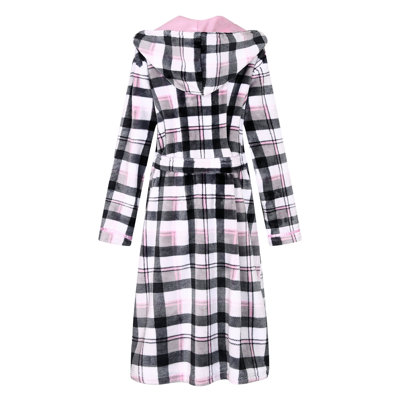 Alim Fleece Girl / Woman+ Mid-Calf Bathrobe with Pockets and Hood