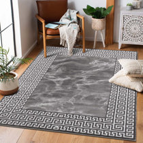  Moderner Wohnteppich mit Muster - maßgefertigter Teppichläufer -  Meterware - Teppich Läufer für Küche, Flur & Wohnraum - Flurteppich -  Küchenläufer (80 x 300 cm, Rügen Grün)