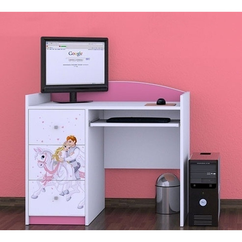 Zelman 100cm Computer Desk, Pink