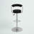 Contemporary Vinyl Adjustable Height Barstool with Arms and Chrome Base-861379311-861379305-886651502