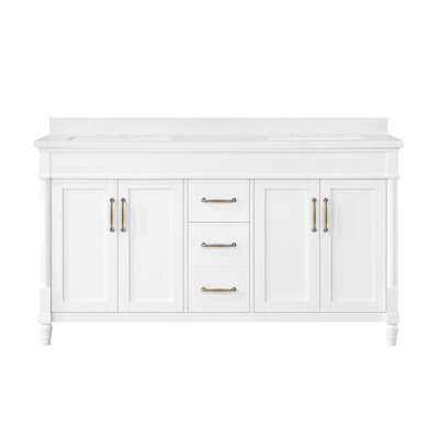 60'' Double Bathroom Vanity with Engineered Marble Top -  Ove Decors, 15VVA-HIGH60-007FY