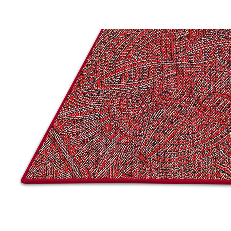 Tapis de zone rouge à motifs Adrastus, Rectangle 8 pi x 10 pi