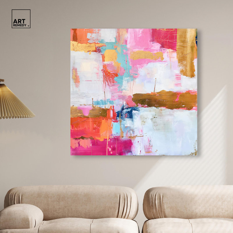 Toile Exuberant Hues II par Art Remedy, H 40 po x l 40 po, Toile tendue, Toile tendue
