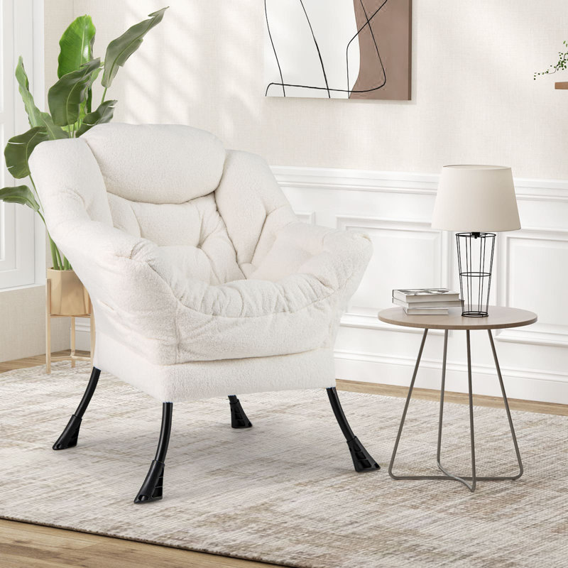 Upholstered Accent Chair, Beige