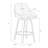 26'' Counter Modern Upholstered 360° Swivel Bar Stools With Curved Backrest & Solid Wood Frame -Linen-596337050