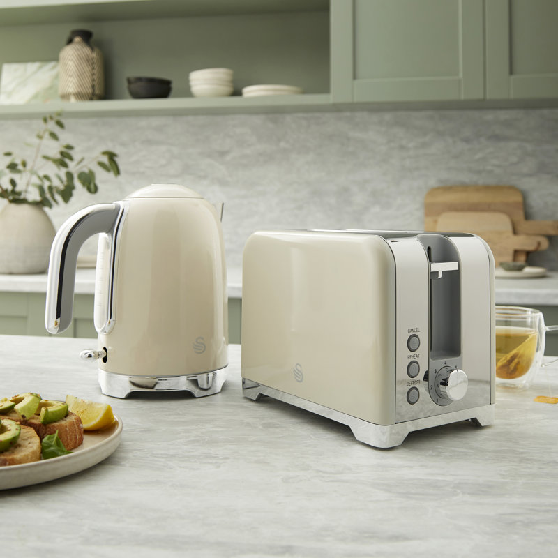 Swan Solace 1.7L Electric Tea Kettle & 2 Slice Toaster