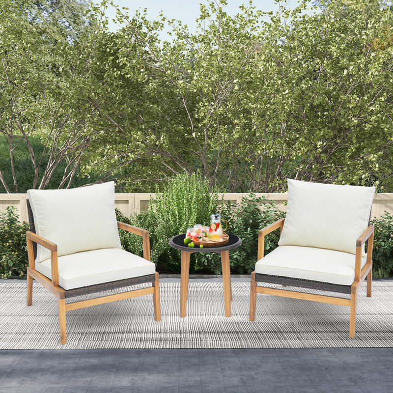 Kama 2 - Person Patio Conversation Set with Cushions
