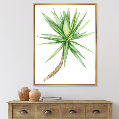 Détail d'un yucca - peinture sur toile