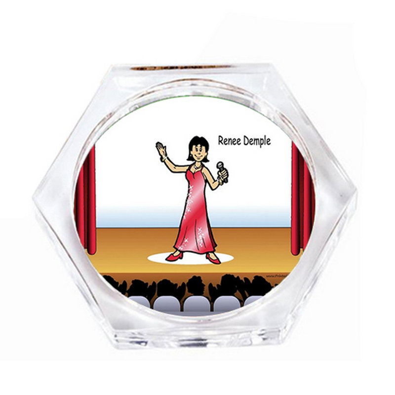 Ensemble de 4 sous-verres personnalisables Singer, Oui