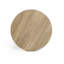 Table d'appoint ronde en bois manufacturé à finition chêne avec 3 pieds