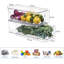 Tiroirs de rangement empilables et coulissants pour réfrigérateur, ensemble de 4 bacs de rangement transparents pour réfrigérateur, cuisine, garde-manger et congélateur