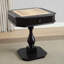 Table de jeu carrée avec base en piédestal en bois-112663712