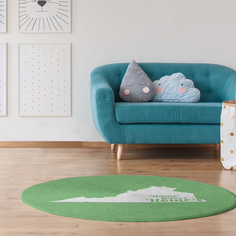 Chenille Indoor Rug, Round 5'