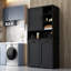 Armoire de buanderie autoportante avec portes et tablette