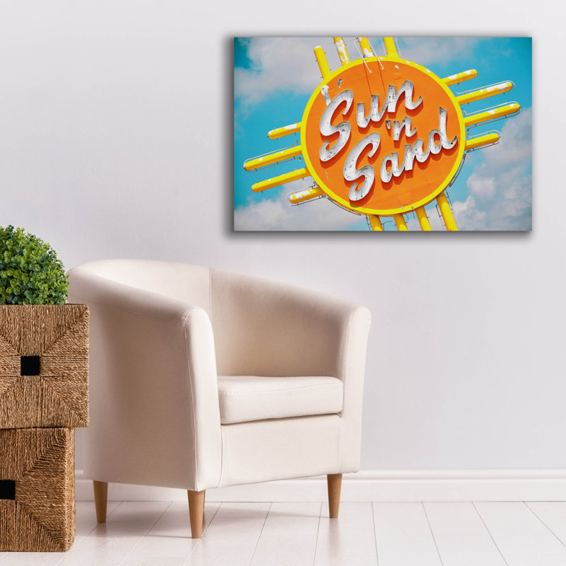 "Epic Graffiti" Sun N Sand n ° 2 "par Carlos Vargas, art mural sur toile, H 26 po x l 40 po x P 1,5 po