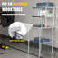 Double tablette en acier inoxydable peu encombrante pour la table de préparation, capacité de 330 lb, facile à installer