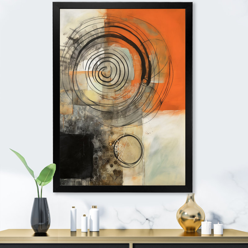 Mid Century Chromatics IV sur impression sur toile, Cadre photo noir, H 32 po x l 24 po x P 1 po