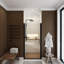 Porte de douche demi-cadre avec verre transparent l 34 po x H 72 po