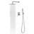 Bathroom Shower Installation Kit - High 10" Stainless Steel Rain Head And Handheld 2 Way Balance Valve Wall Mounted Brushed Nickel Faucet With & Handheld, Valve,-127368516