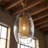 1 - Light Single Oval Pendant in Warm Brass/Bronze-876020724