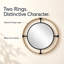80cm Round Wall Mirror with Natural Hemp Rope and Black Metal Frame