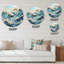 Blue Kinetic Waves I - Horloge murale nautique et de plage-77629516