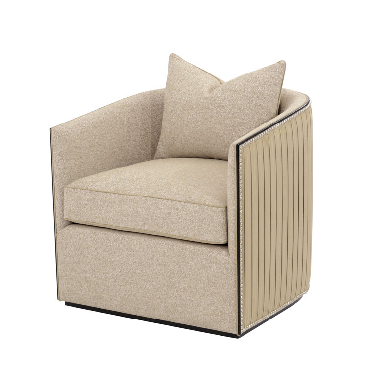Fauteuil demi-tonneau pivotant rembourré Sonoma