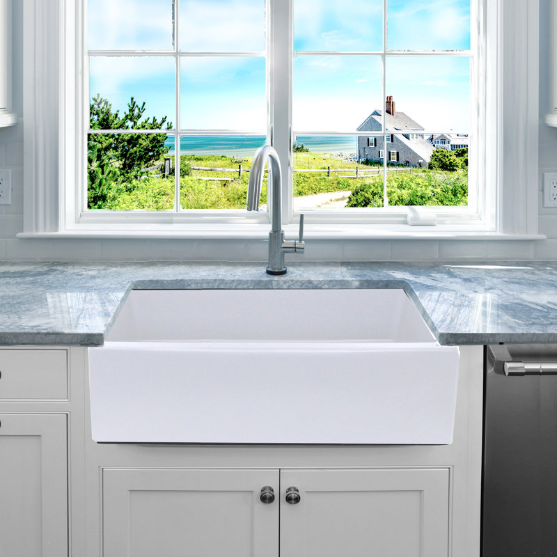 Island 33'' L Single Basin Kitchen Sink