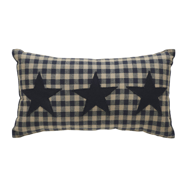 Housse et insert de coussin rectangulaire en coton noir