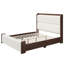 Base de lit plateforme en bois massif avec tête de lit et pied de lit rembourrés Bouclé, durable et élégante pour les chambres à coucher modernes-134005147-134005148